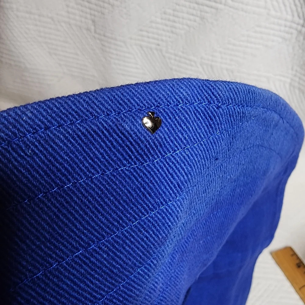 Kate Spade wide brim sun‎ hat blue white. - Picture 9 of 10